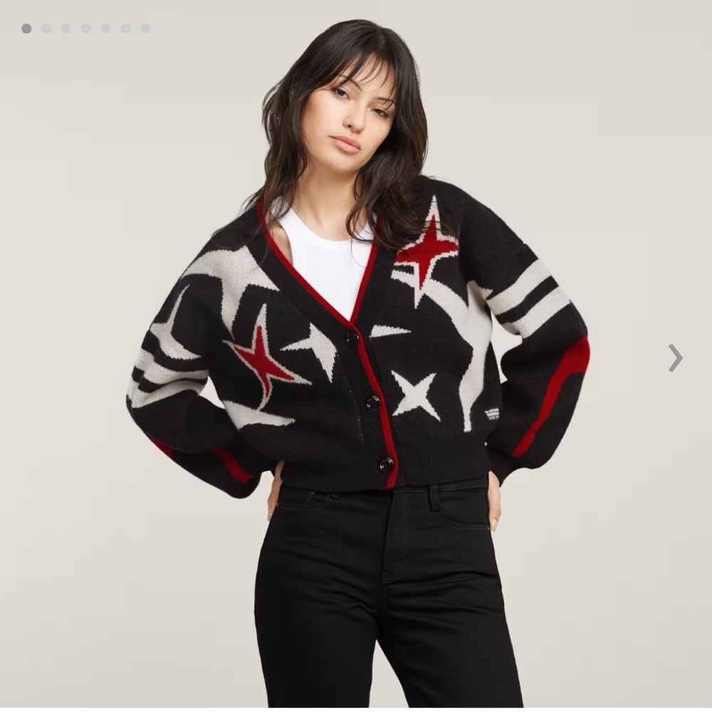 G-Star Black and Red Star Cardigan